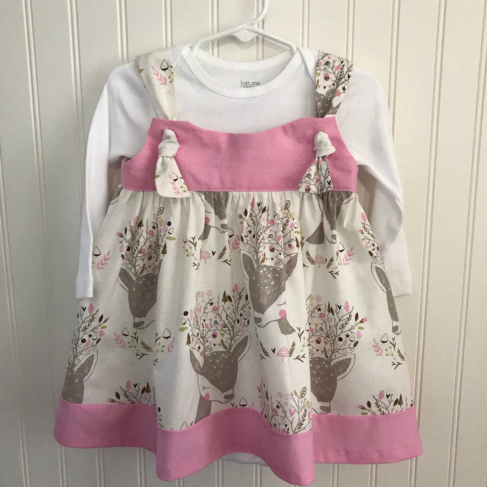 SOLD 18 months handmade fawn dress.
